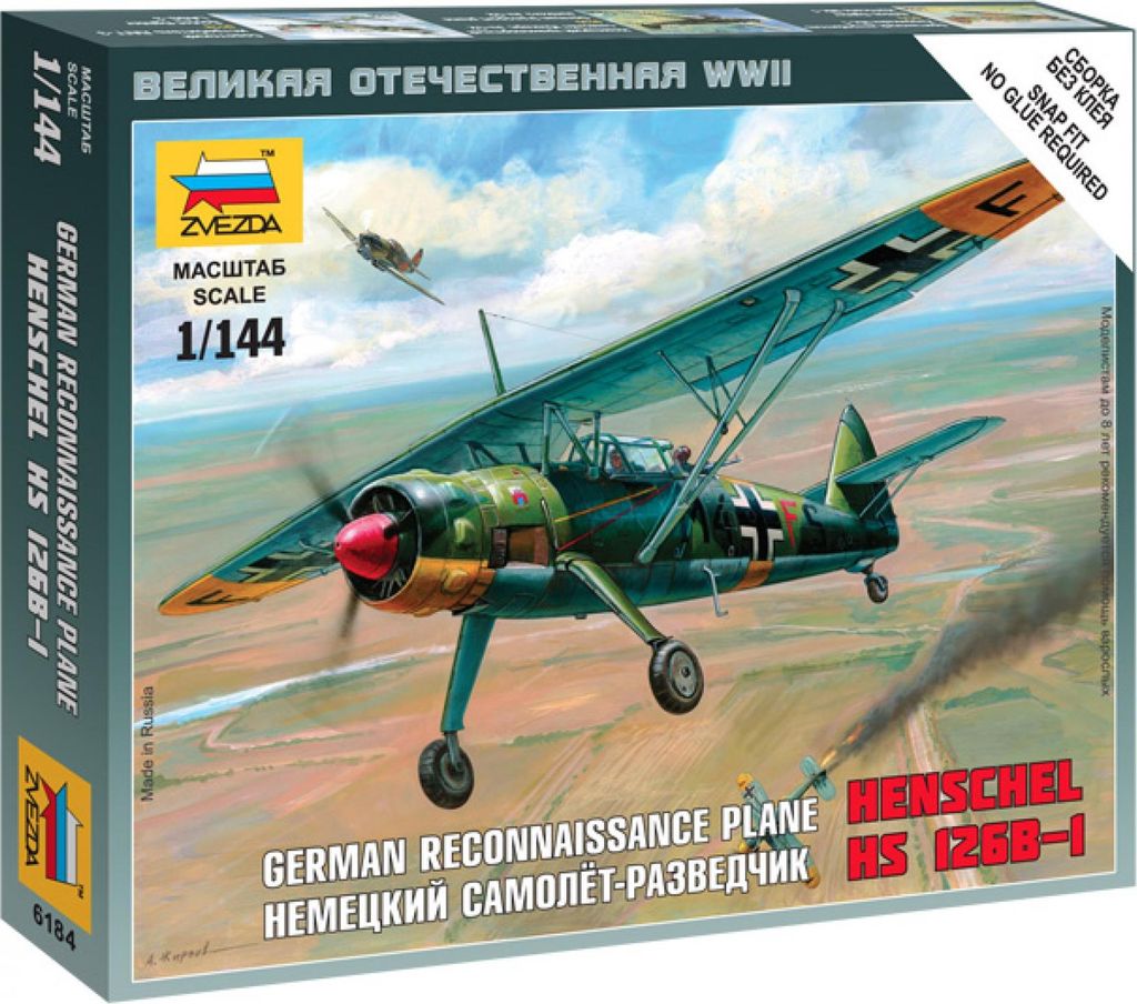 ZVEZDA ZV6184 1:144 Henschel Hs126B Produktbild 