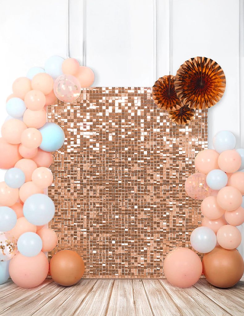 Rosefarbenes Glitzerpanel 30 x 30 cm -
