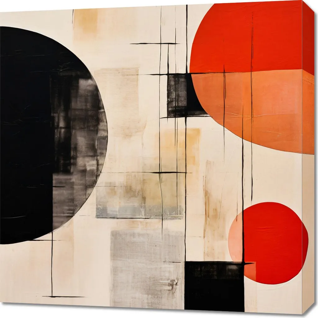 Combler un Mur Vide : Image 70x70 cm Symétrie Abstraite Design Zen