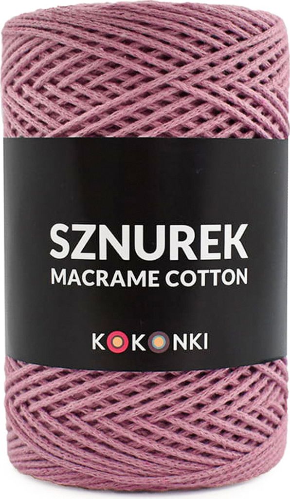 Kokonki Makrame Garn Rosa 2mm 200m Baumwolle