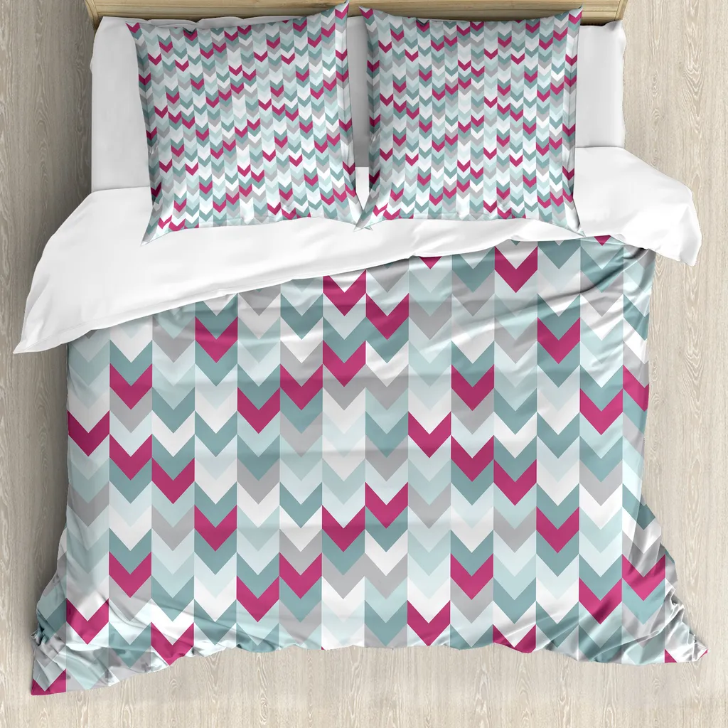 Copripiumino ABAKUHAUS 200x200 Turchese Grigio Antiacaro Offerta