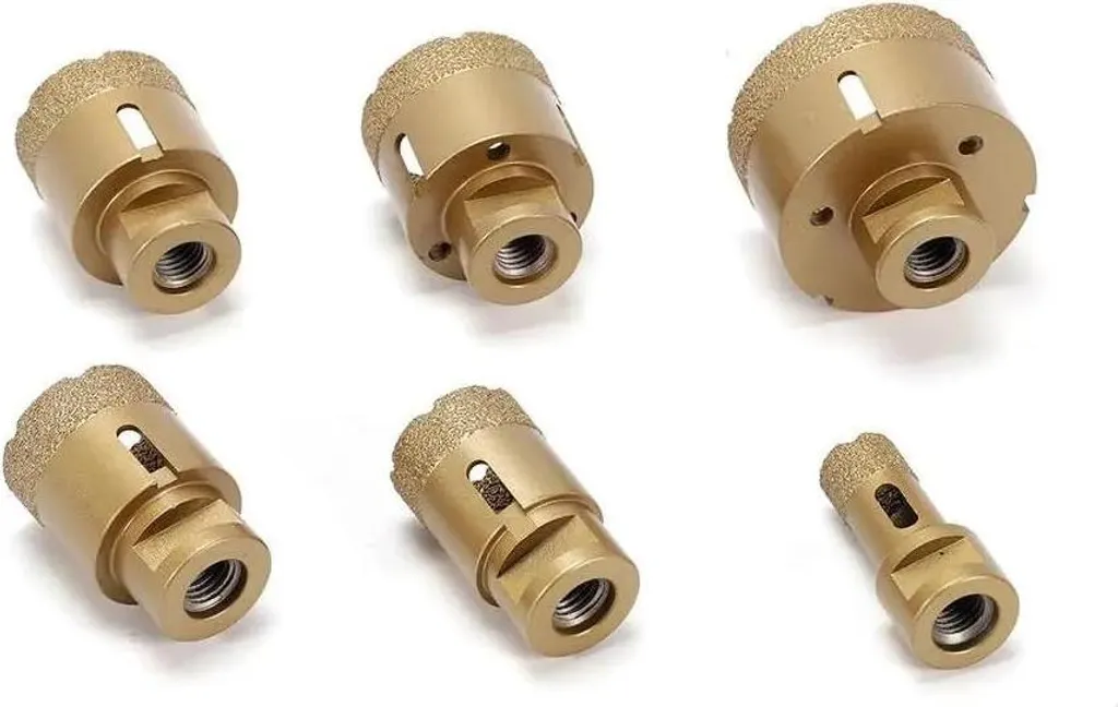 Set 6 Punte Diamantate M14 per Smerigliatrice: Foratura Professionale Gres