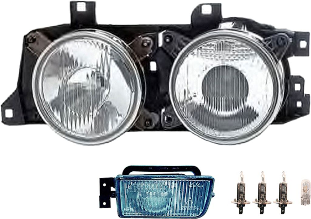 Johns, Scheinwerfer Halogen passend für BMW 5er E34 88-95 Super-DE H1 Li.+ Nebel+Leuch. 63121391597 1378361 1390289 1391597 63121378361 6312139028...