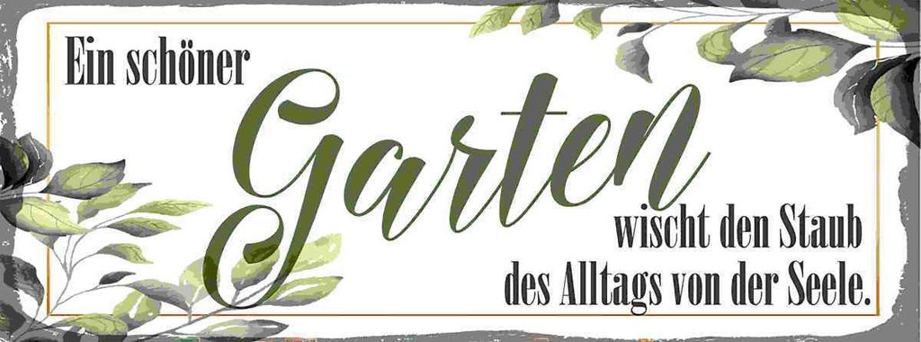 vianmo Holzschild 10x27 cm ein schöner Garten wischt den Staub Geschenk