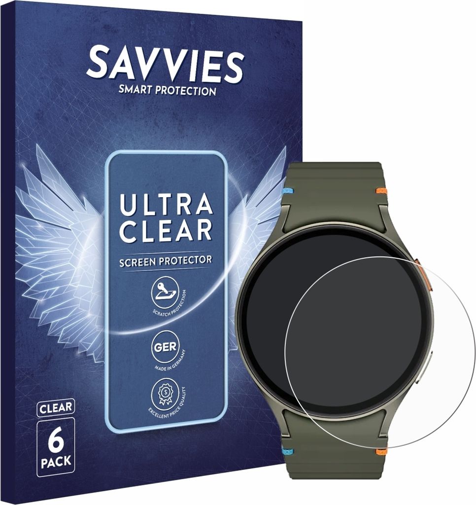 6x Für Samsung Galaxy Watch 7 (44 mm) Schutzfolie Savvies Produktbild 