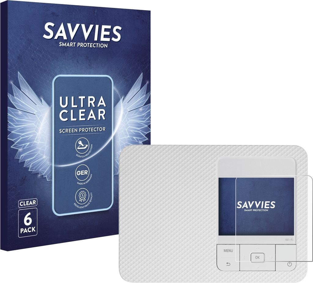 6x Für Canon Selphy CP1500 Schutzfolie Savvies Displayschutz Display Schutz Folie Klar Transparent