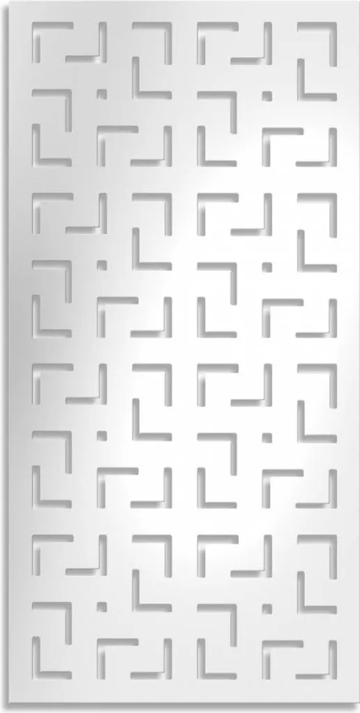 Panneau PVC perforé LABYRINTH 98x198 cm blanc résistant aux UV et pluie - 2