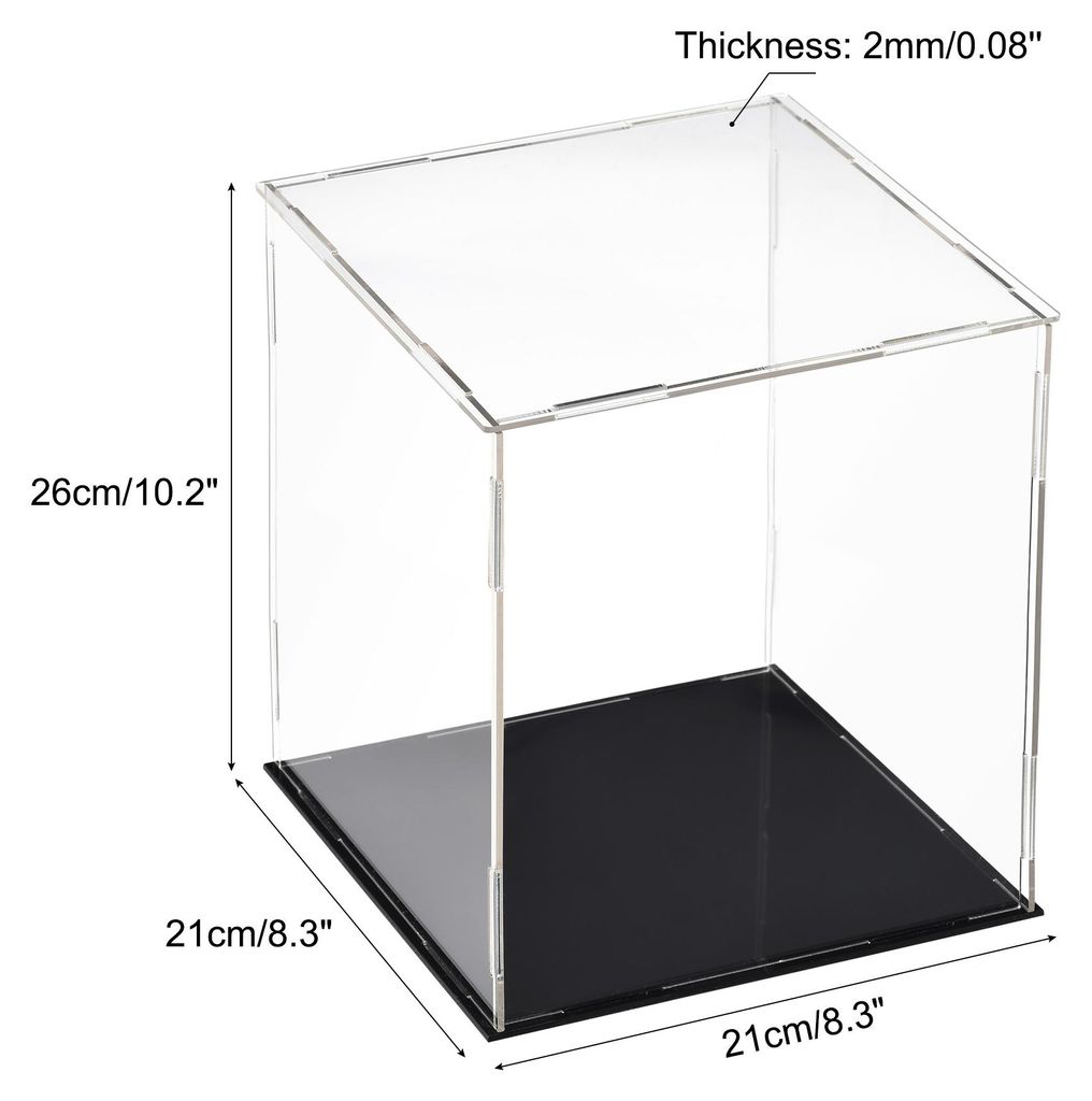 Acryl Klar Vitrine Box Staubdichter Schutz Wš¹rfel Sammlerstš¹ck Ausstellungsbox 20x20x25cm