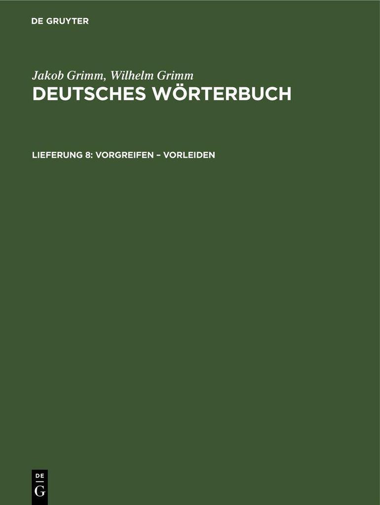 Vorgreifen - Vorleiden