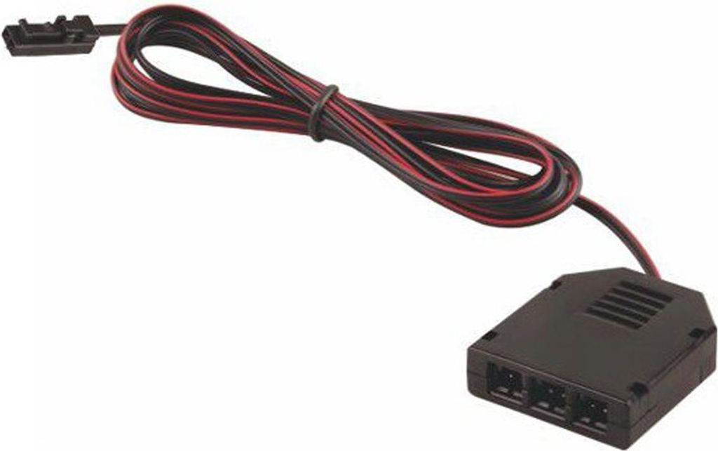 JUNKER Lighting 3-fach Verteiler schwarz (Buchse auf Stecker) Kabellänge 2000 mm zum Erweitern für LED-Beleuchtung VIOLA