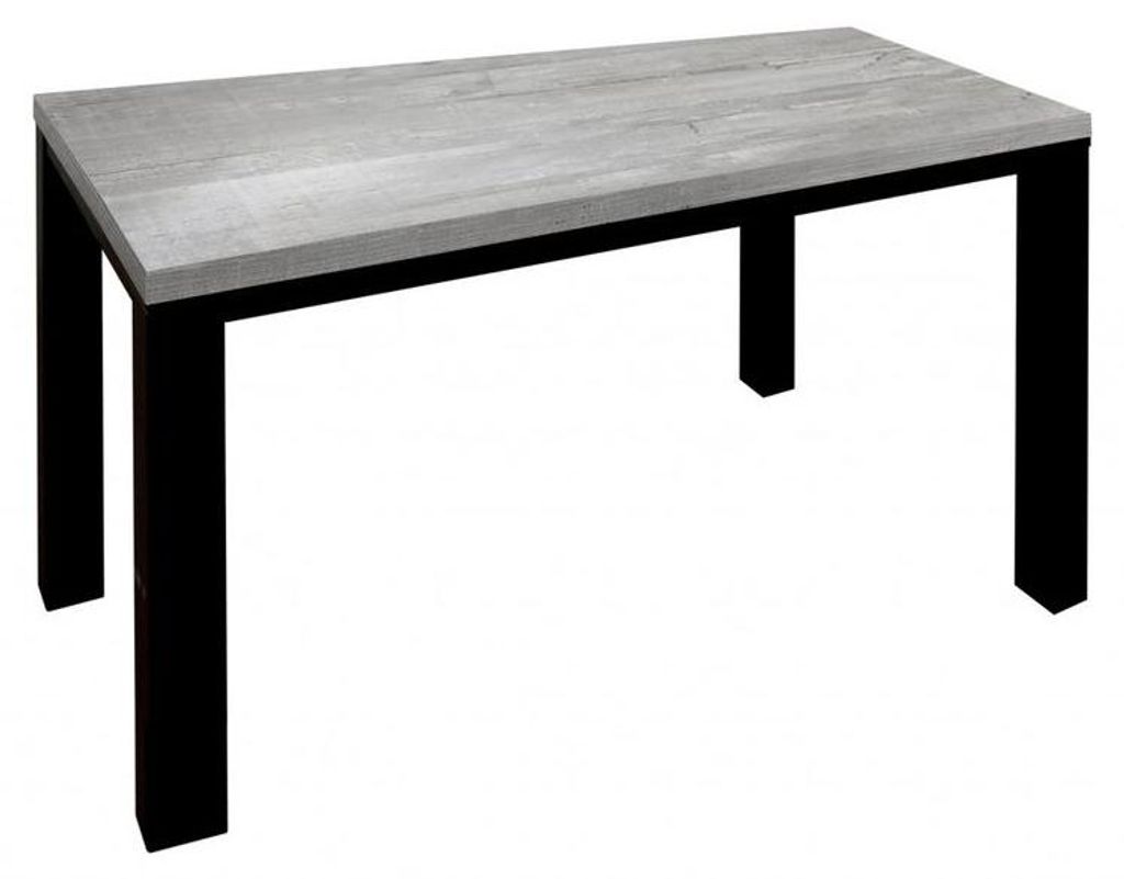 Esszimmertisch Esstisch 140x90 Platte Beton Optik Gestell schwarz