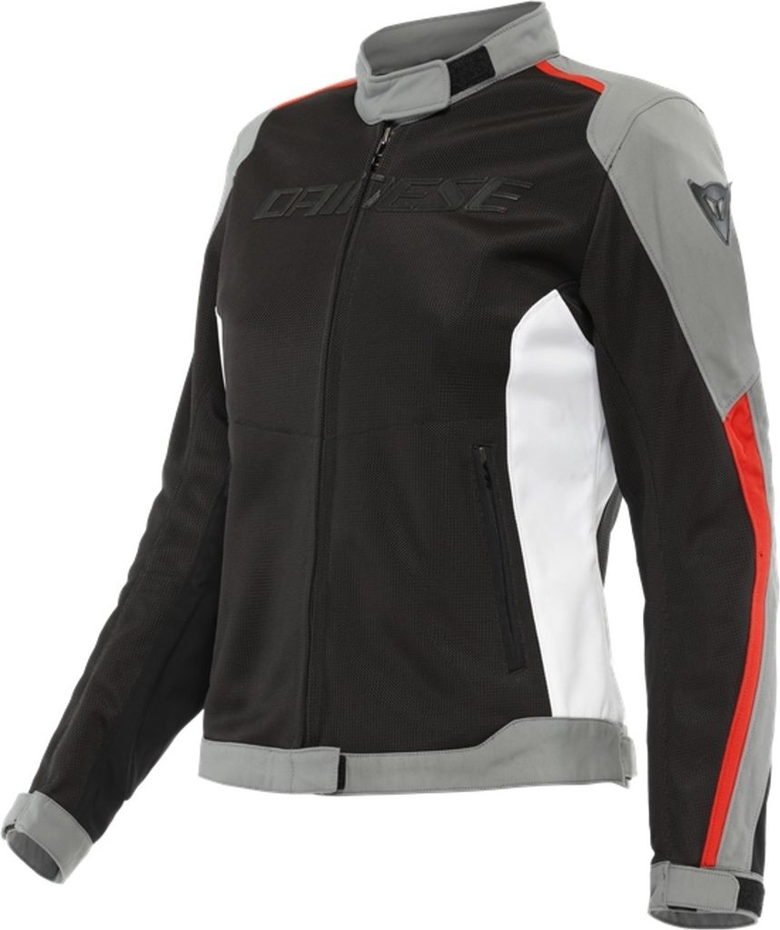 Dainese Hydraflux 2 Air D-Dry Damen Motorrad Textiljacke, schwarz/grau/rot, 44