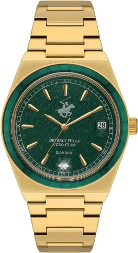Montre analogique pour femme Beverly Hills avec cadran vert de mode
