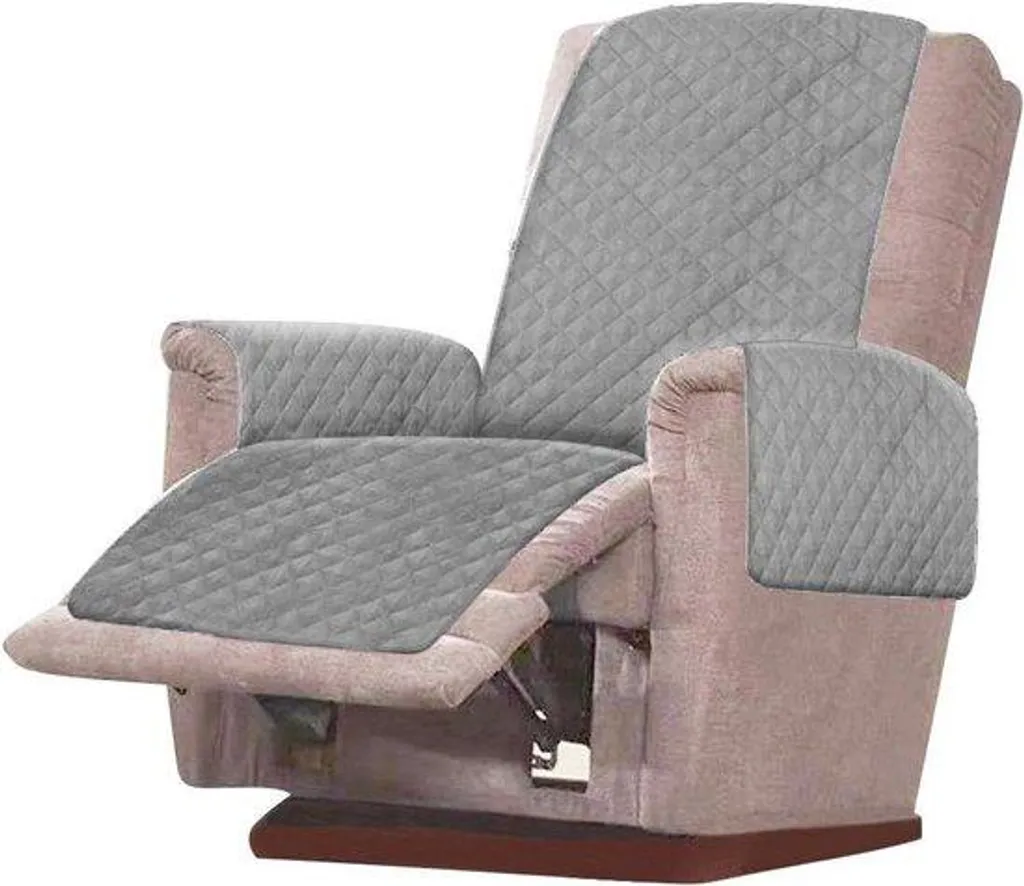 Housse de protection pour chaise à un pied avec accoudoirs - Gris Anthracite