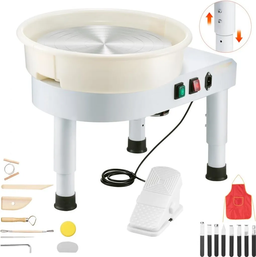 Centrage facile avec ce tour de potier 35cm machine céramique stable