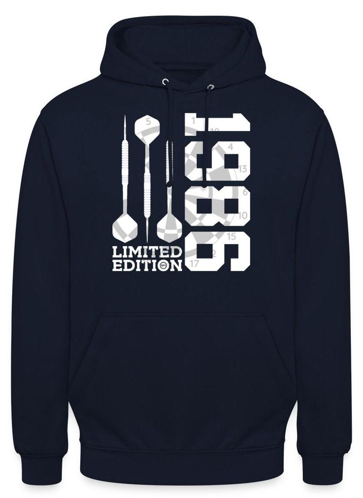 Spreadshirt 40. Geburtstag | Limited Edition 1986 | Dart Uni Hoodie, S, Navy