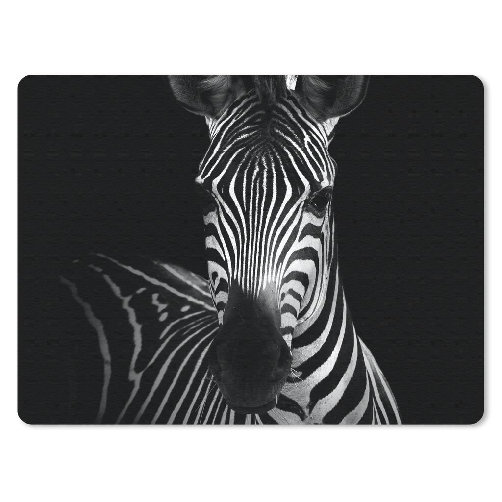 MuchoWow Mauspad Mousepad Zebra - Schwarz - Weiß - Tiere 23x19 cm - Mousepads - Maus Mat - Pad - Mausunterlage - Schreibtischunterlage - Mauspad