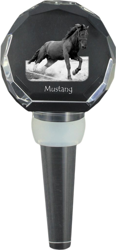 Mustang - Kristallflaschenverschluss mit Pferd, einzigartiger Weinverschluss mit Foto, personalisiertes Geschenk für Sommelier der Marke Art-Dog
