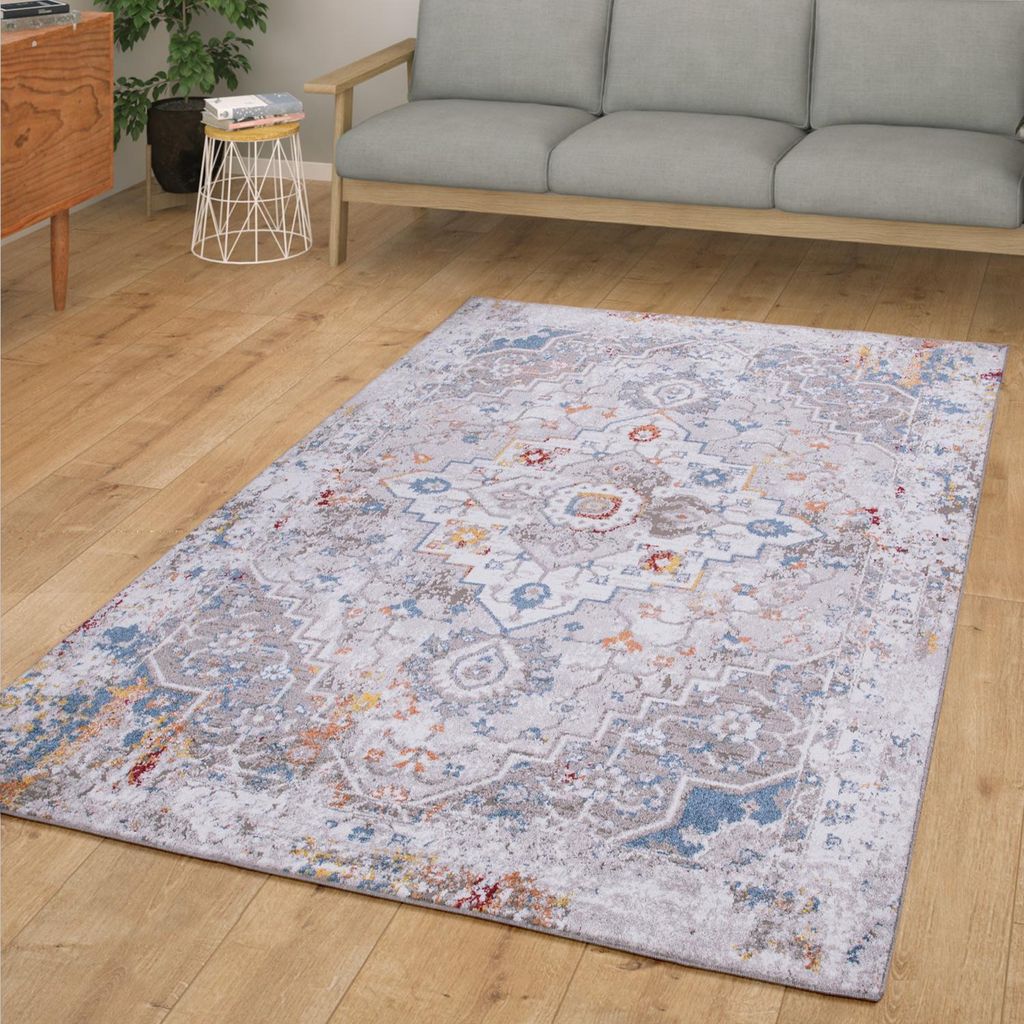 TT Home Wohnzimmer Teppich Kurzflor Orientalisch Vintage Produktbild 