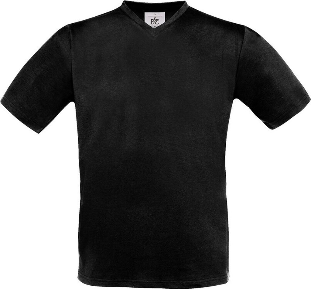 B&C - "Exact" T-Shirt V-Ausschnitt für Herren RW9666 (S) (Schwarz)