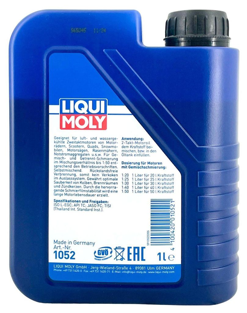 LIQUI MOLY für 1 Liter Motoröl Motorenöl Teilsynthetisch Öl Produktbild 