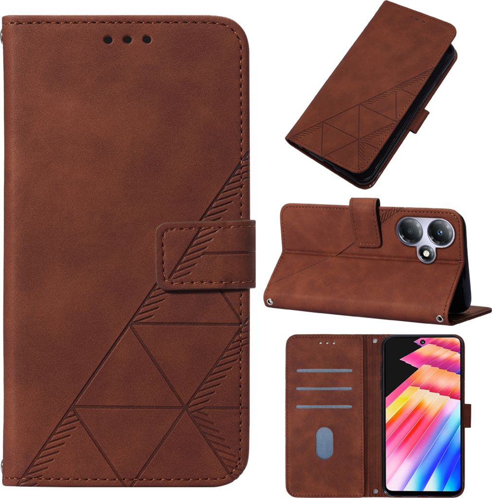 Hülle für Infinix Hot 30 Play NFC Prägung Flip Leder Produktbild 
