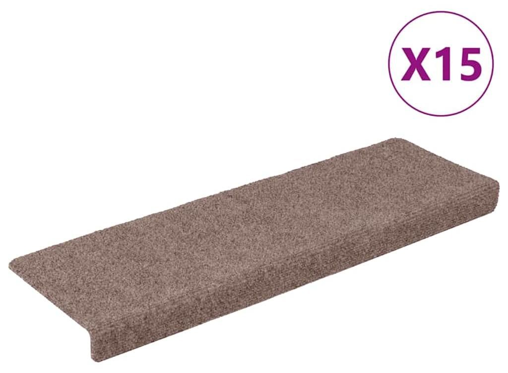 vidaXL Schodové rohože, samolepicí, 15 ks, 65 x 21 x 4 cm, Obrázek produktu 