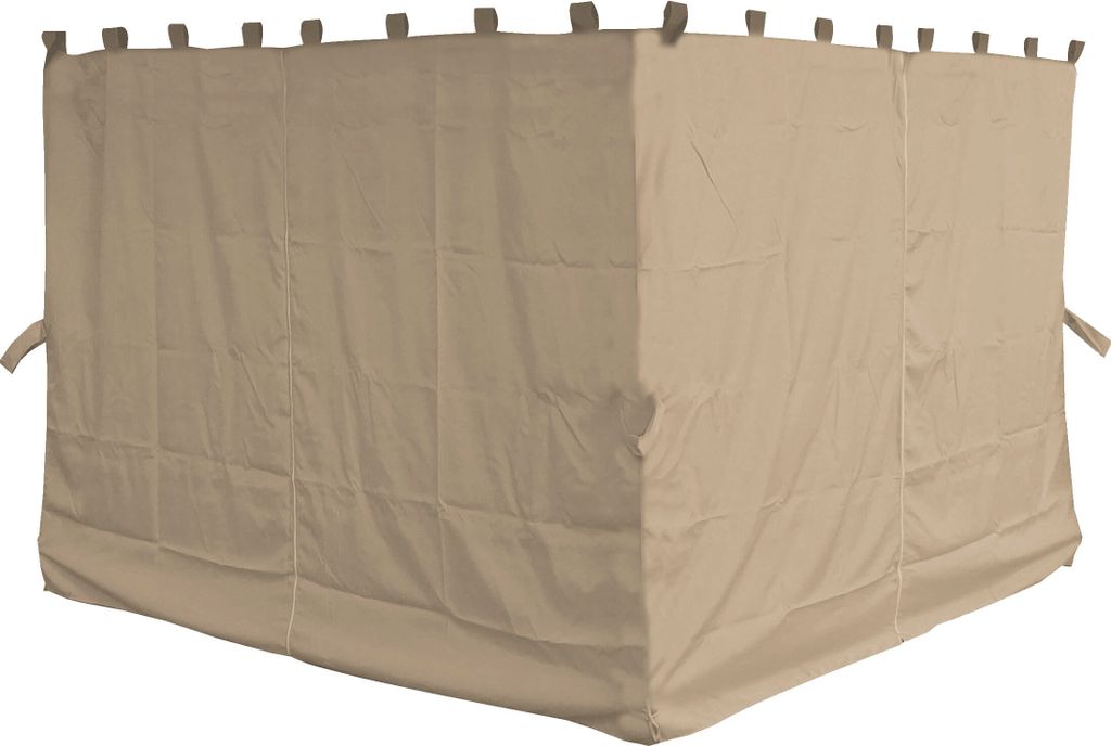 4 Seitenteile für Pavillon Nizza 3x4m Seitenwand Sand Produktbild 