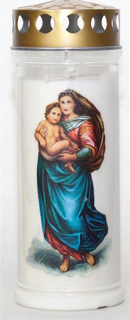 Motiv Wochenbrenner Madonna mit Golddeckel, Brenndauer bis Produktbild 