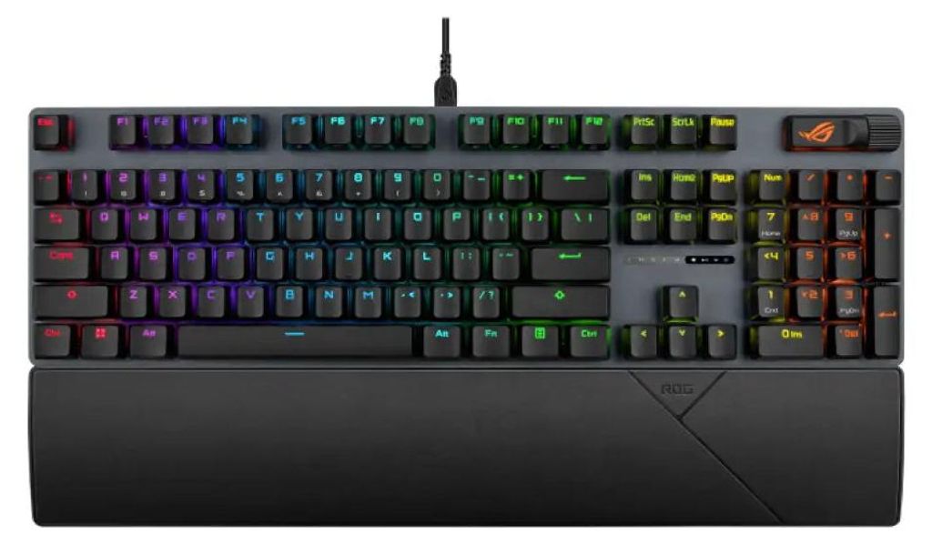 ASUS XA14 ROG STRIX SCOPE II X/NXSWV2/US/PBT, Volle Größe (100%), Kabelgebunden, USB, Mechanischer Switch, RGB-LED, Schwarz