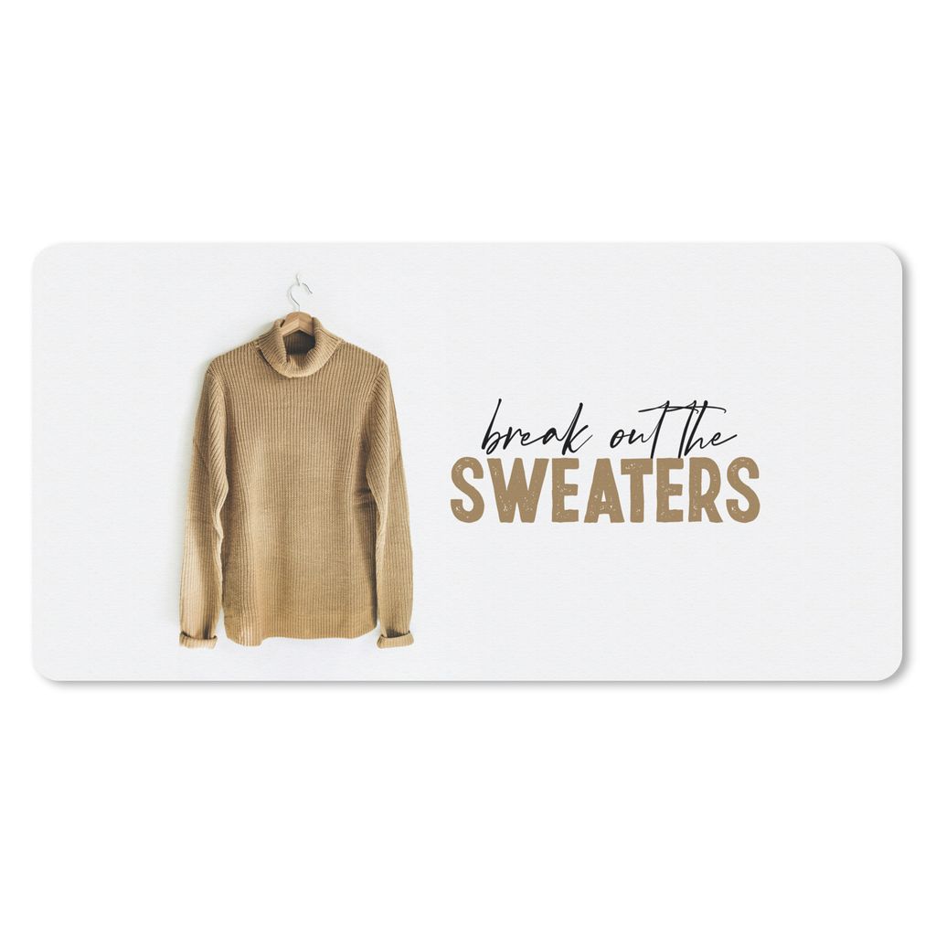 MuchoWow Schreibtischunterlage Pullover - Winter - Angebot 80x40 cm - XXL Mauspad - Gaming Mauspad
