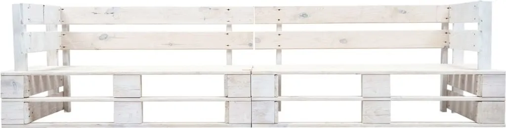 Canapé-palette 2 places en bois de pin blanc durable et modulable