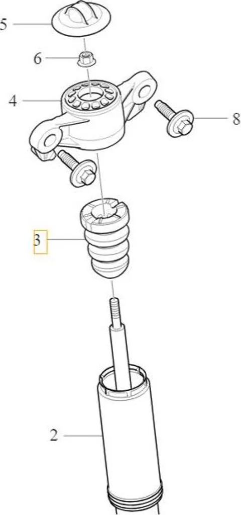 Amortisseur arrière Volvo V60 OE 31451162 pour châssis d'origine