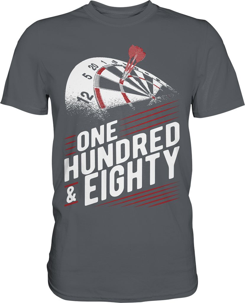 Vintage Dart Dartscheibe 180 Darts T-Shirt – Dark Grey / M Produktbild 