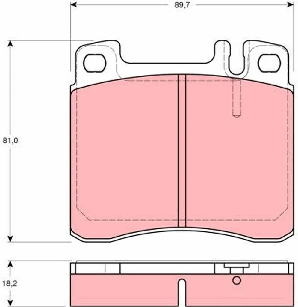 Plaquettes TRW GDB1122 anti-bruit pour Mercedes Classe S W140 OE 0024200320