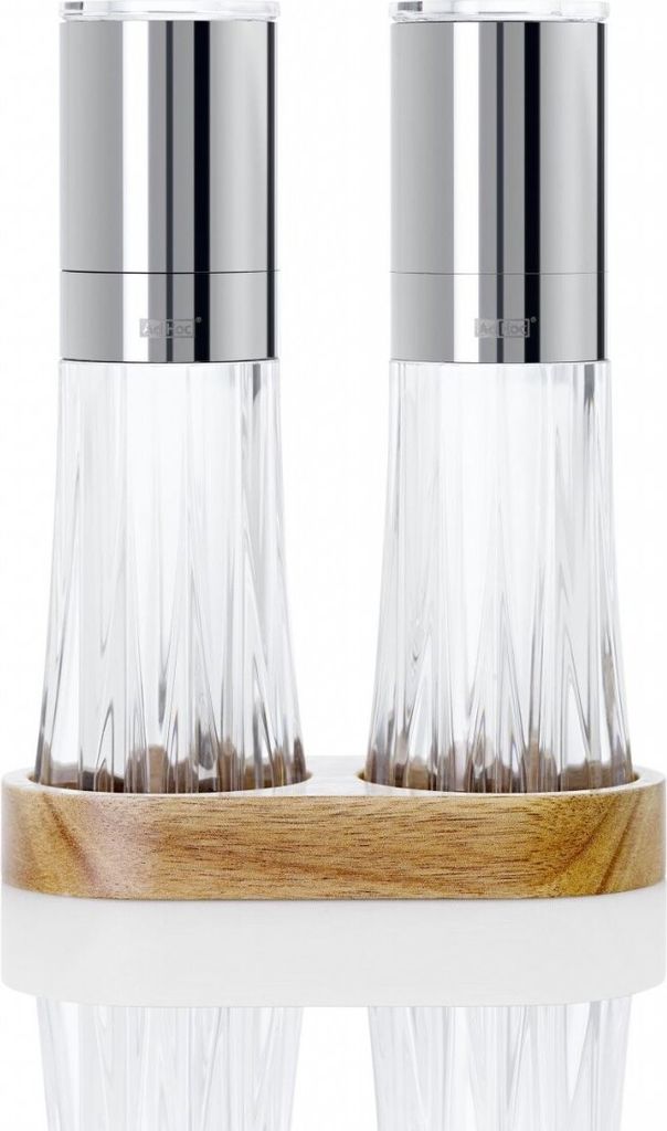 AdHoc ME402, Salz- & Pfeffermühle, Silber, Transparent, Produktbild 
