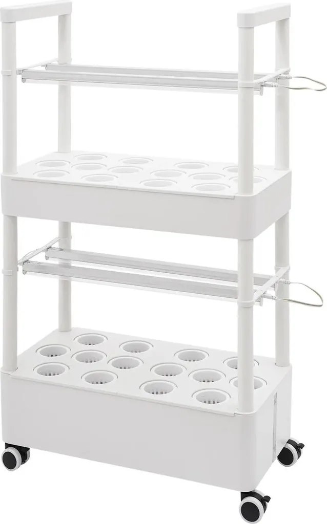 Manque de place ? Kit hydroponique vertical 28 trous mobile pour balcon