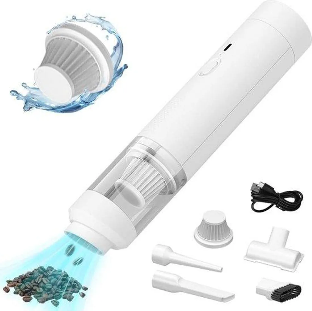 Mini aspirateur sans fil 4-en-1 puissant (5000Pa) spécial voiture USB-C