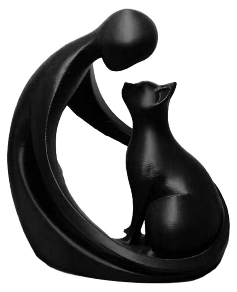 Minimalistische abstrakte Mensch-Katzen-Figur, moderne dekorative Statue für Zuhause, Büro, Tisch, Regal, Schreibtisch, Eingangsbereich