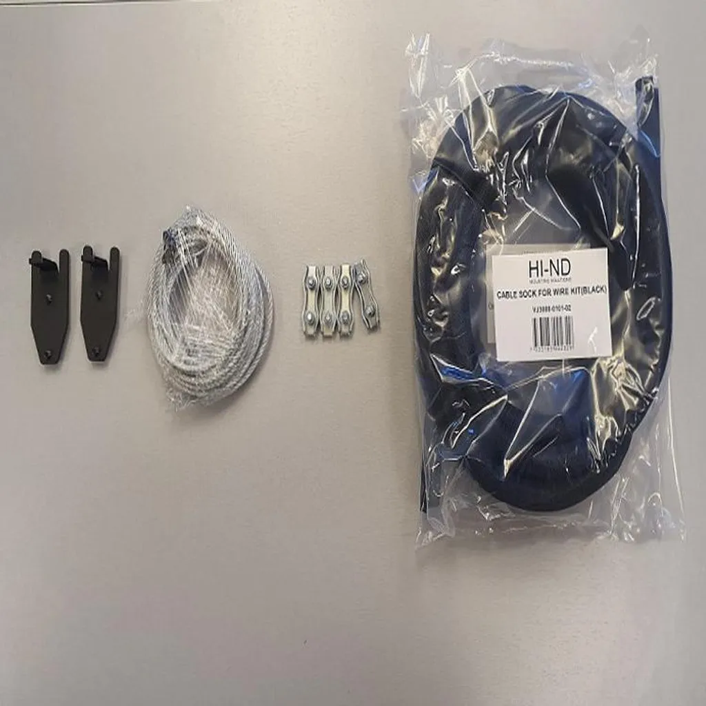 Fil HI-ND pour support d'écran au plafond 3m avec chaussette de câble noir