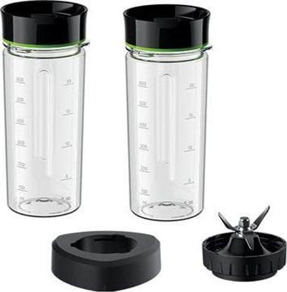 Braun Smoothie2Go Set BRSK002 Smoothie- und Getränke-Zubehörset, kompatibel mit PowerBlend 9, BPA-frei, spülmaschinenfest, Schwarz