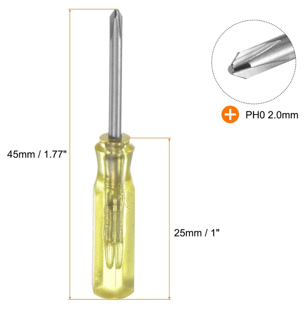 8 Stš¹ck PH0 Mini Kreuzschraubendreher Set Kleine Schraubenzieher Set 2mm Magnetisch Kreuzkopf 45mm L?nge Feinmechaniker Schraubendreher Set fš...