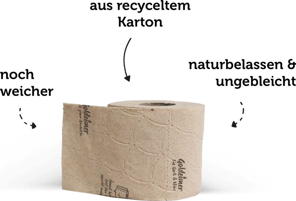 Goldeimer Toilettenpapier - 56 Rollen - 100 % recycelt - Produktbild 