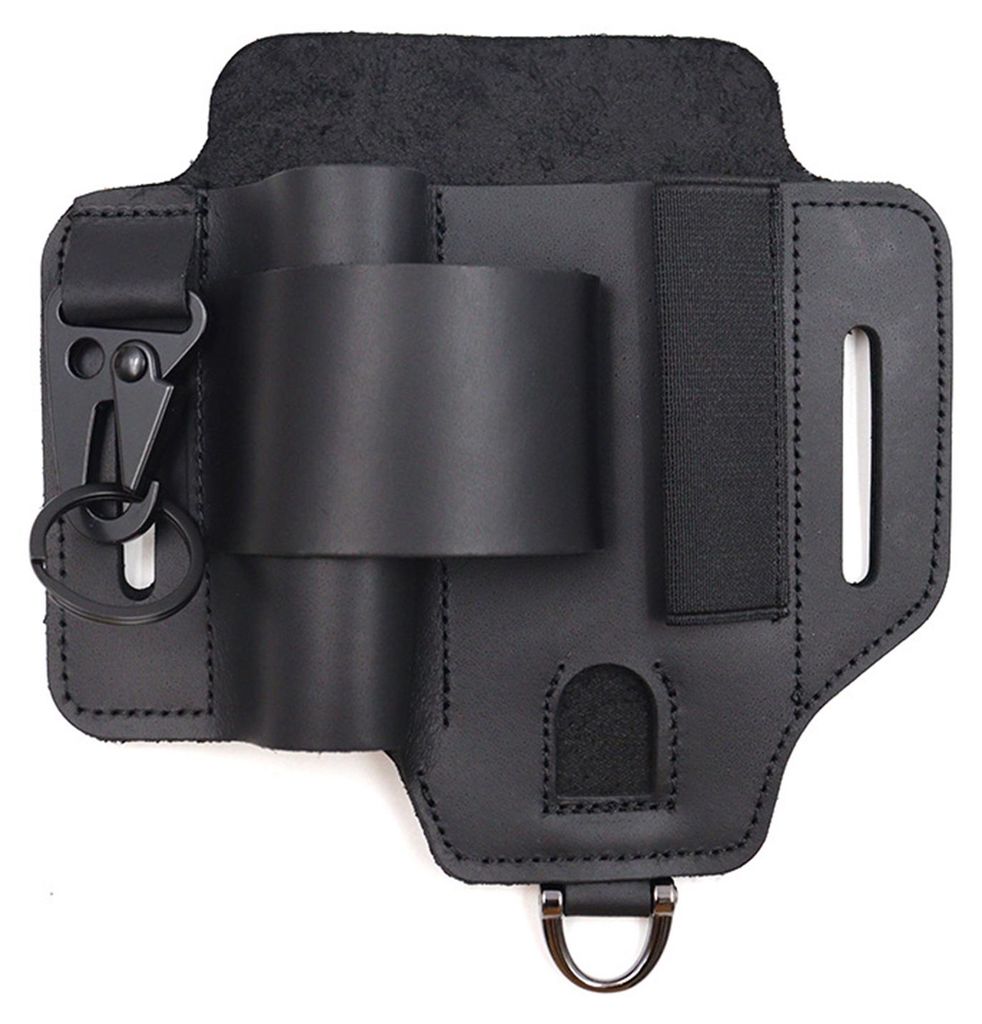 Multitool-Gürteltasche aus Kunstleder, EDC-Gürtelorganizer mit 3 Taschen, inklusive Taschenlampenhalter, Stifthalter und Schlüsselanhängerclip ...