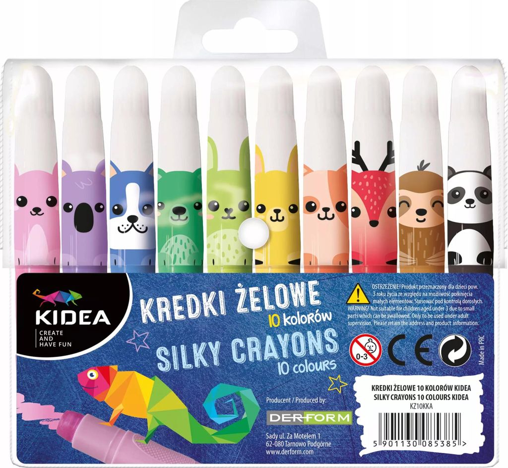 Kidea Kredki żelowe 10 kolorów Obrázek produktu 