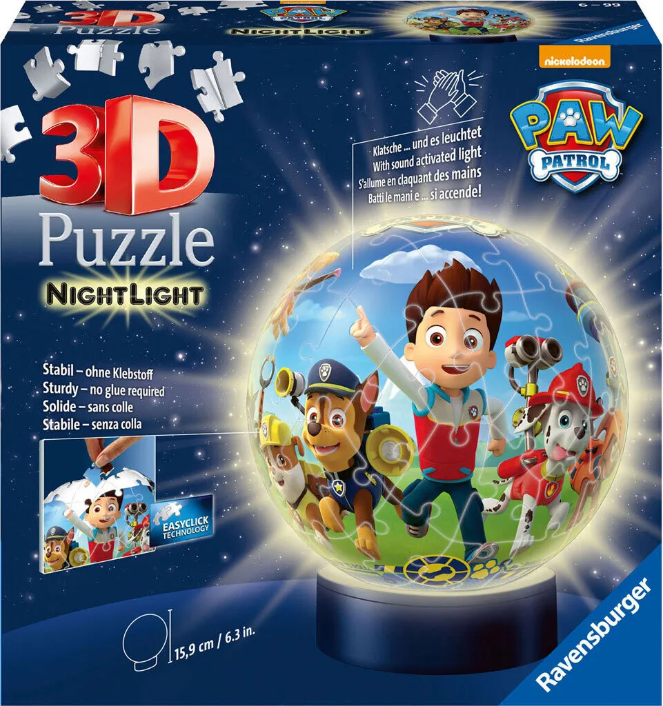 Puzzle 3D Veilleuse Pat' Patrouille Idéal pour Cadeau Enfant 6-10 Ans