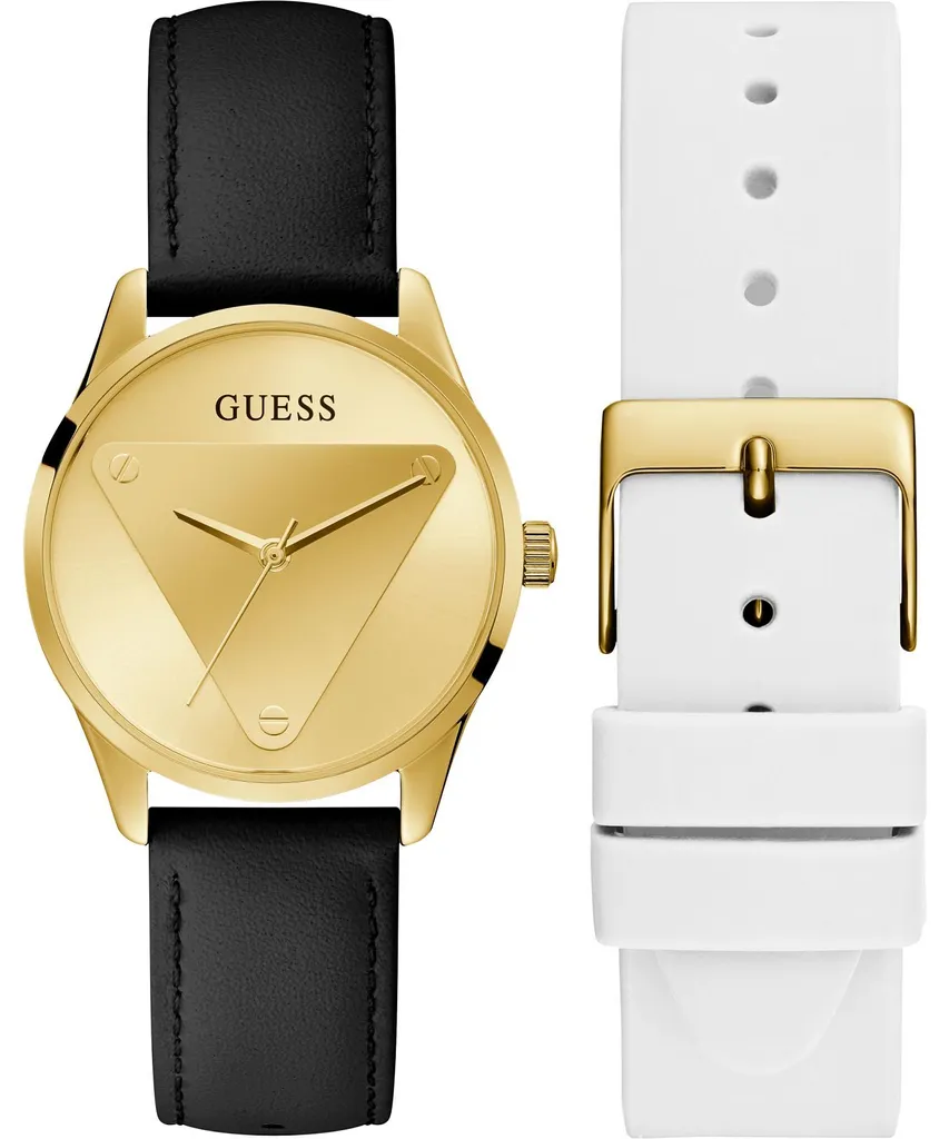 Orologio Guess Emblem GW0642L1 Donna 36mm | Acciaio e Pelle Nera