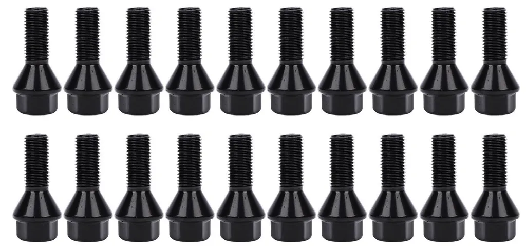 20 Vis de Roue M12x1,5 36136781150 Noires pour BMW Série 1 E87 116i 118d