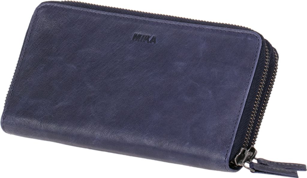 MIKA Damengeldbörse aus Leder Farbe: grau-braun