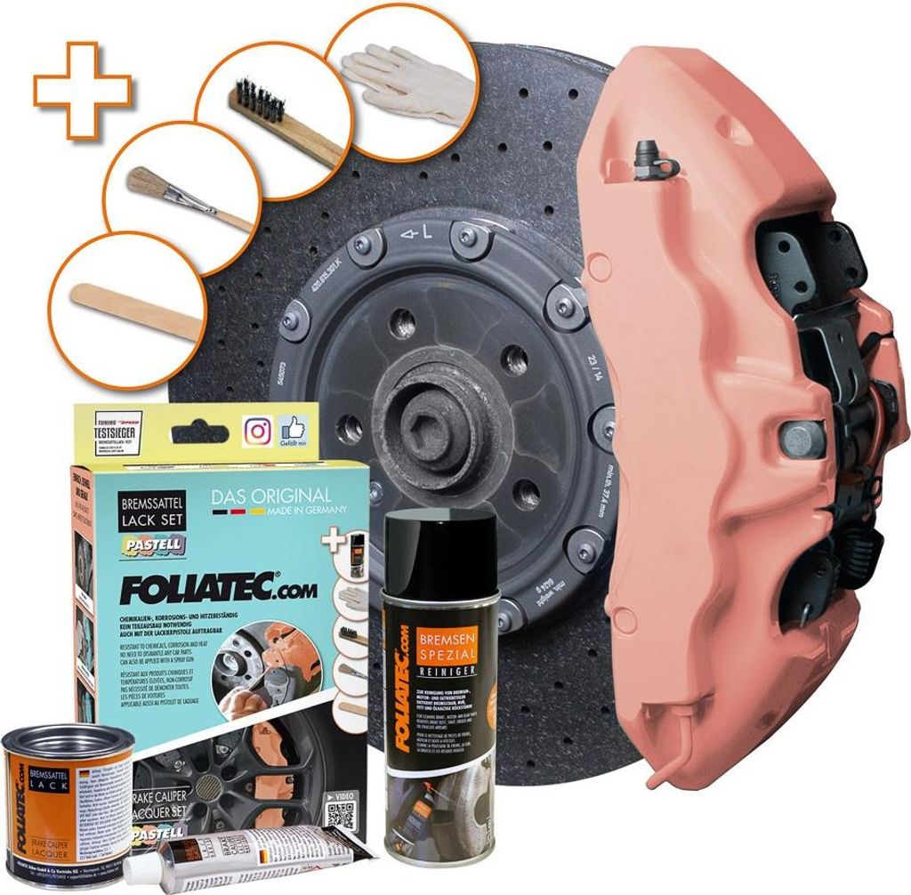 FOLIATEC 2222 Bremssattellack Farbe Spray Set Rosa 400ml Produktbild 